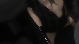 Turkish girl fucks guy in a car